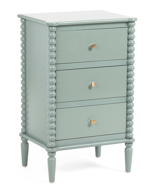 20x16x32 3 Drawer Knobby Leg Side Table | TJ Maxx