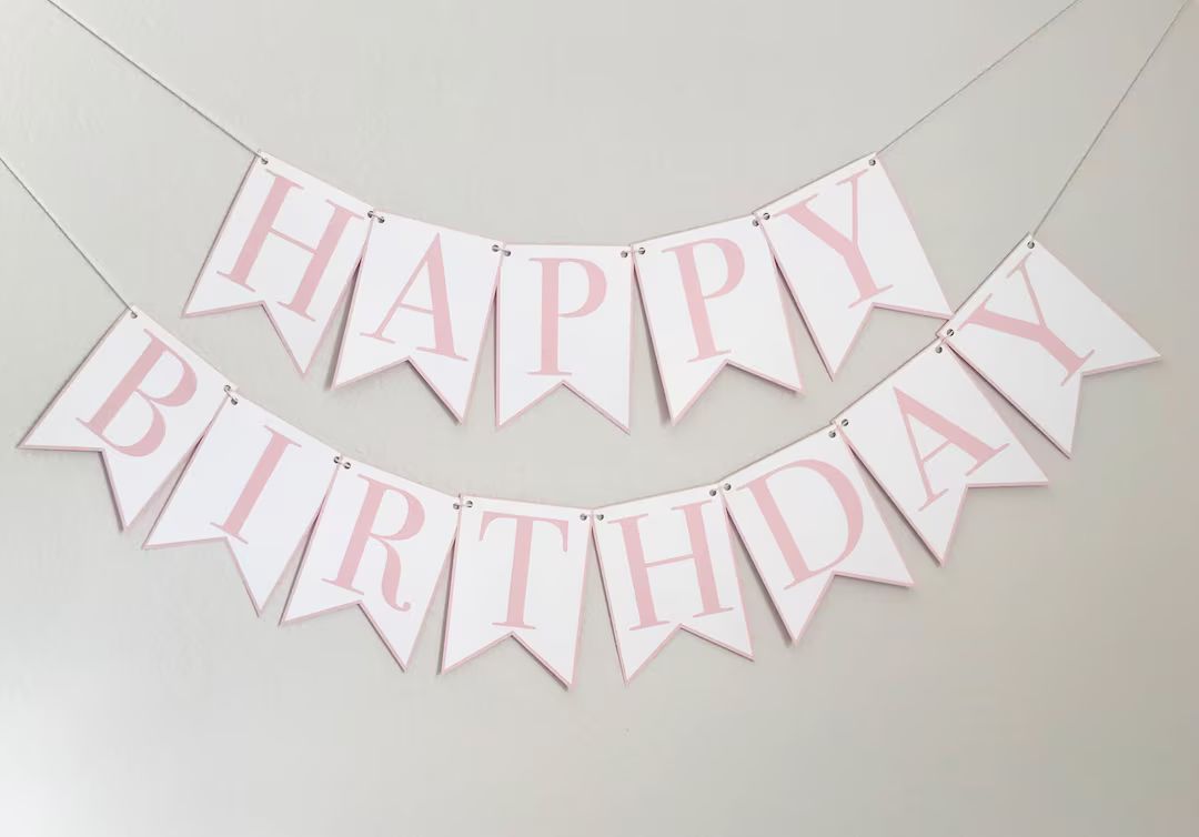 Classic "Happy Birthday" Party Banner | Etsy (US)