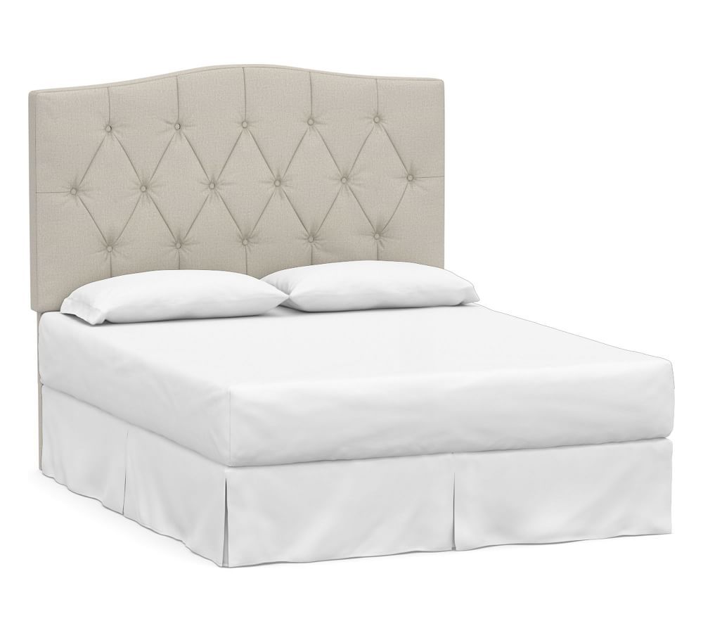 Elliot Curved Tufted Upholstered Headboard | Pottery Barn (US)