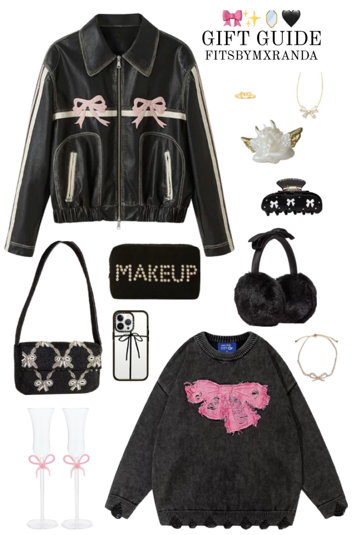 🎀✨🪞🖤 GIFT GUIDE 

Case- casetify-WRAPPED IN A BOW, candle-BOYS LIE CHERUB DECORATIVE CANDLE, sweatshirt- AELFRIC EDEN, jacket- DIDDI MODA, PURSE- STAUD

#LTKHoliday #LTKstyletip #LTKGiftGuide