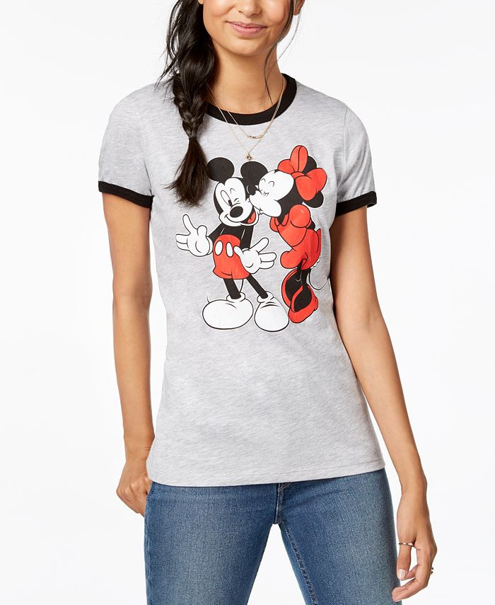 Juniors' Mickey & Minnie Graphic-Print T-Shirt | Macys (US)