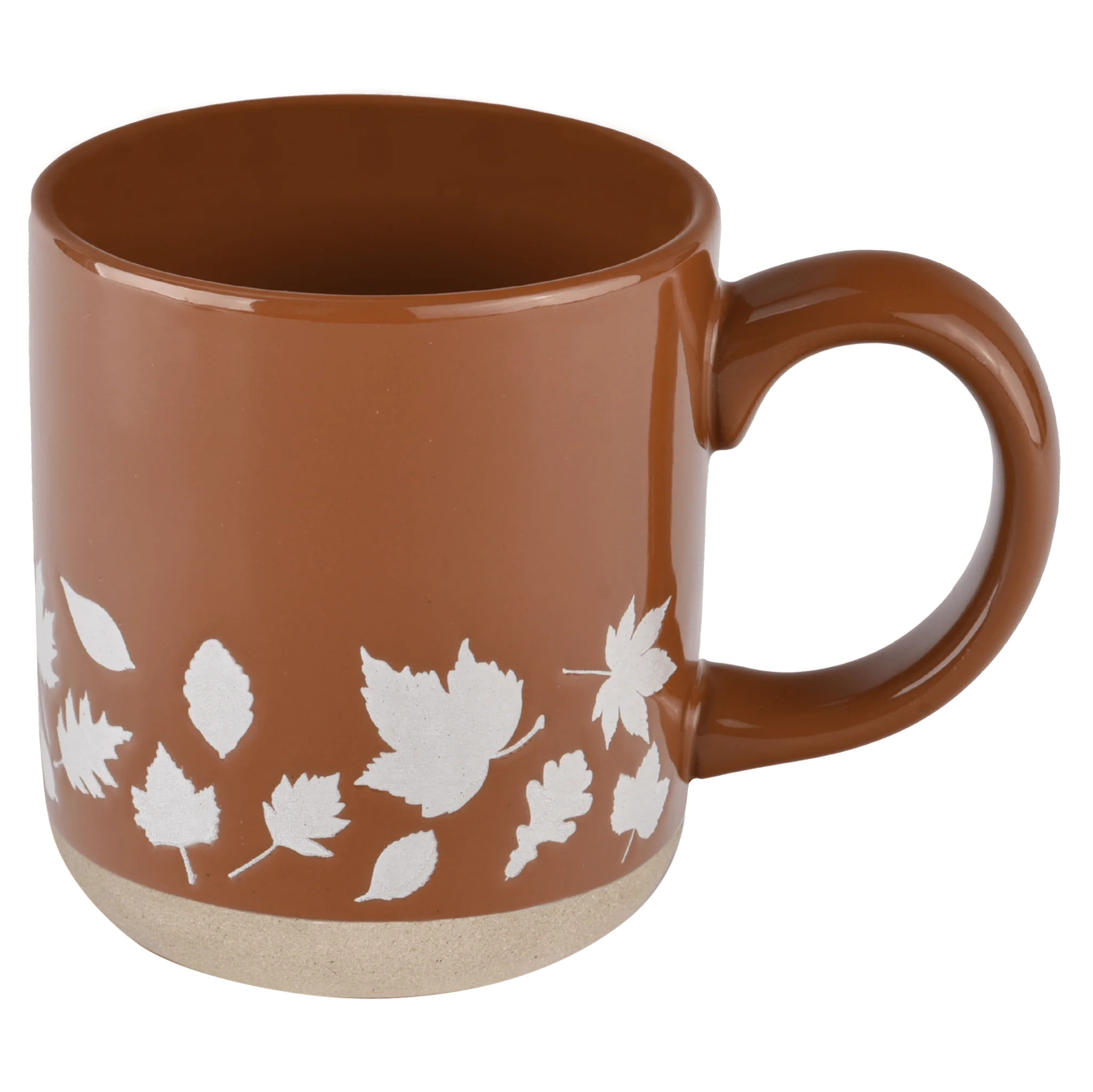 Fall Leaves 14oz. Orange Stoneware Coffee Mug | Sweet Water Decor, LLC