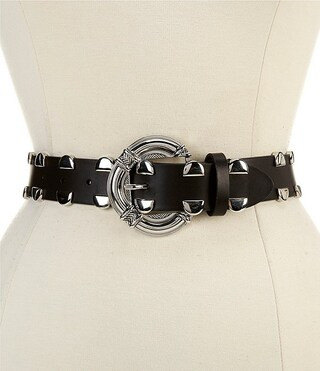 IRO Captain Studded Napa Leather C-Ring Belt | Dillard's | Dillard's