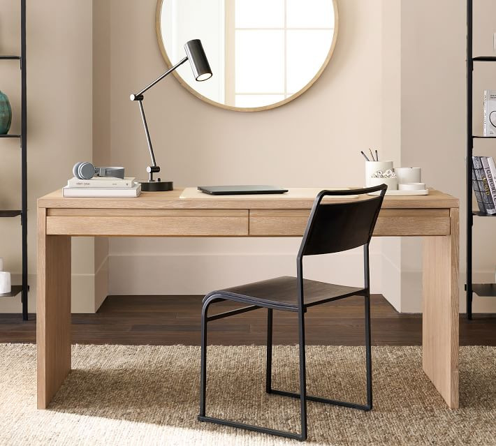 Pacific Desk with Drawers, Fog | Pottery Barn (US)