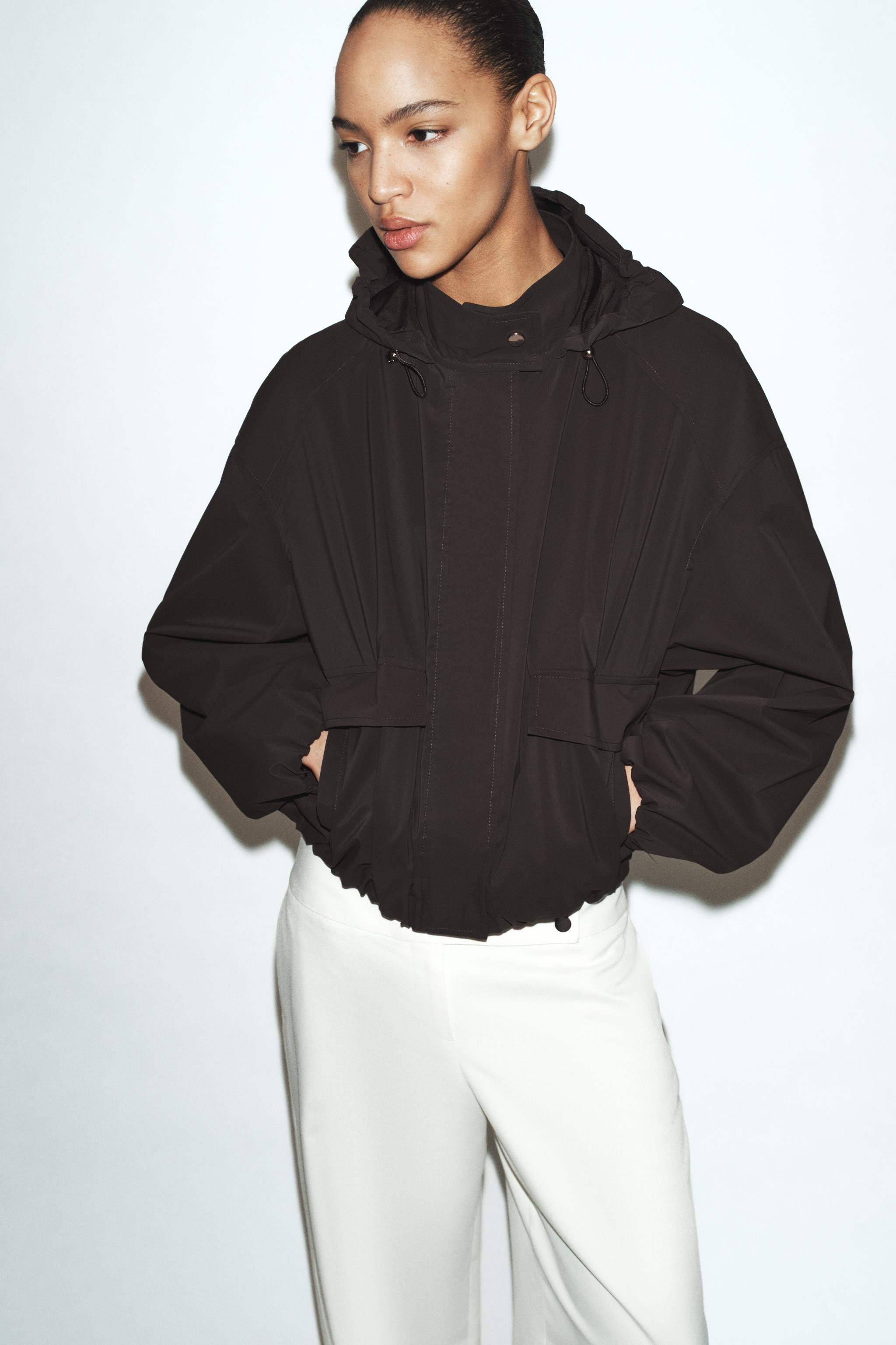 RUBBERIZED HOODIE JACKET | Zara US
