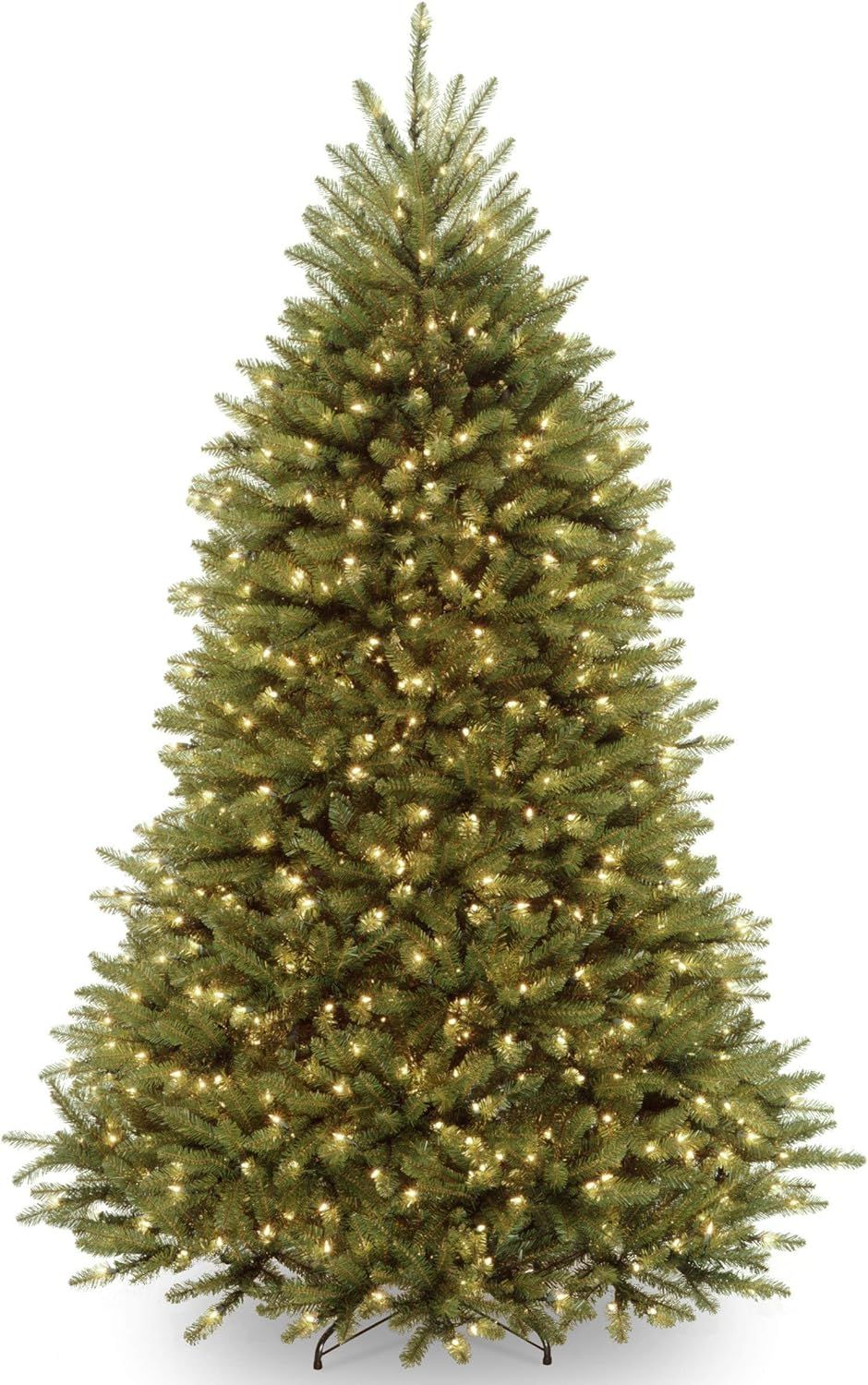 National Tree Company Pre-Lit Artificial Full Christmas Tree, Green, Dunhill Fir, Dual Color LED ... | Amazon (US)