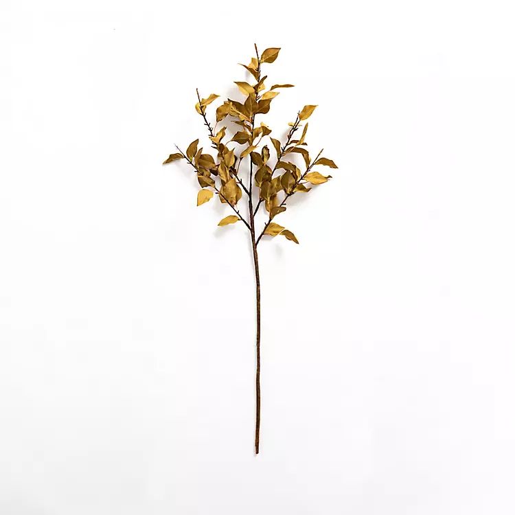Yellow and Brown Fall Leaf Stem | Kirkland's Home