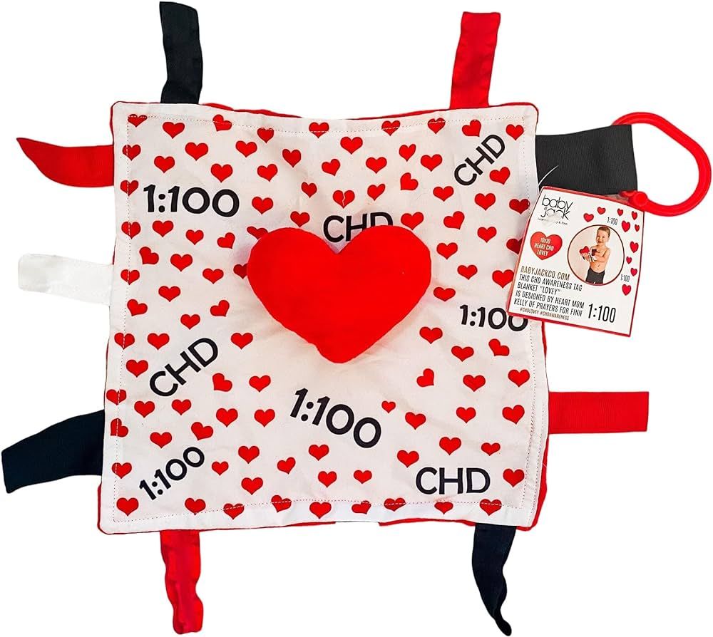 The Learning Lovey Broken Heart Baby CHD Awareness Tag Toy Showing 1:100 Kids Diagnosed with Hear... | Amazon (US)