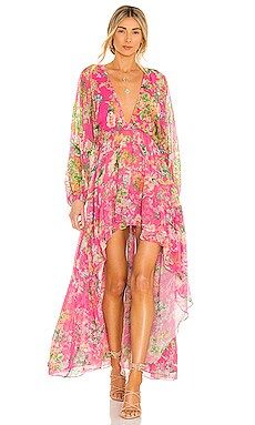 HEMANT AND NANDITA Miyu High Low Dress in Pink from Revolve.com | Revolve Clothing (Global)
