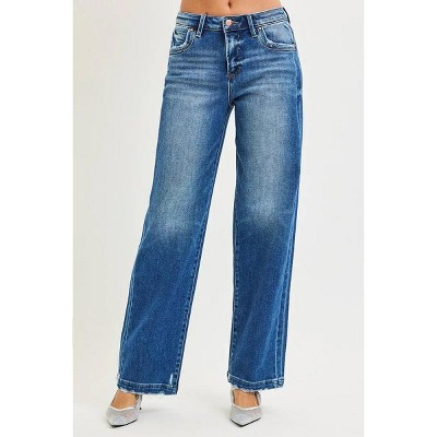RISEN Full Size Slouchy Baggy Jeans Pocket Side Seam Detail Plus Size | Target