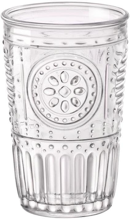 Bormioli Rocco Romantic Set Of 6 Tumbler Glasses, 11.5 Oz. Clear Crystal Glass, Made In Italy. | Amazon (US)