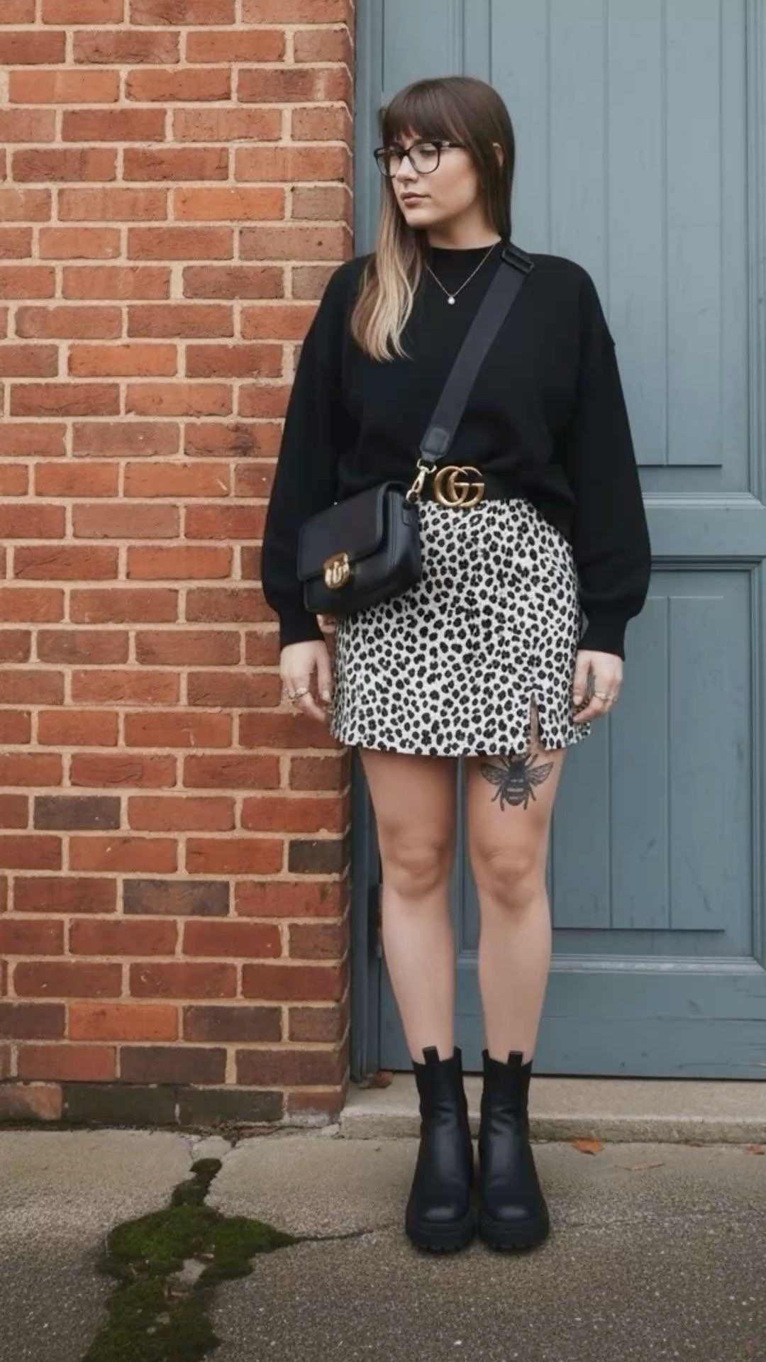 Living in this monochrome uniform lately! ❄️ Just because it’s January doesn’t mean the mini skirts go away—I’m styling this black and white floral print with a thick mock-neck sweater and my favorite lug-sole Chelsea boots for a winter-proof look. Pro tip: Add fleece-lined tights for extra warmth! This Gucci belt is the perfect finishing touch to keep the look elevated. 🖤

#LTKootd #LTKgrwm #LTKSeasonal
