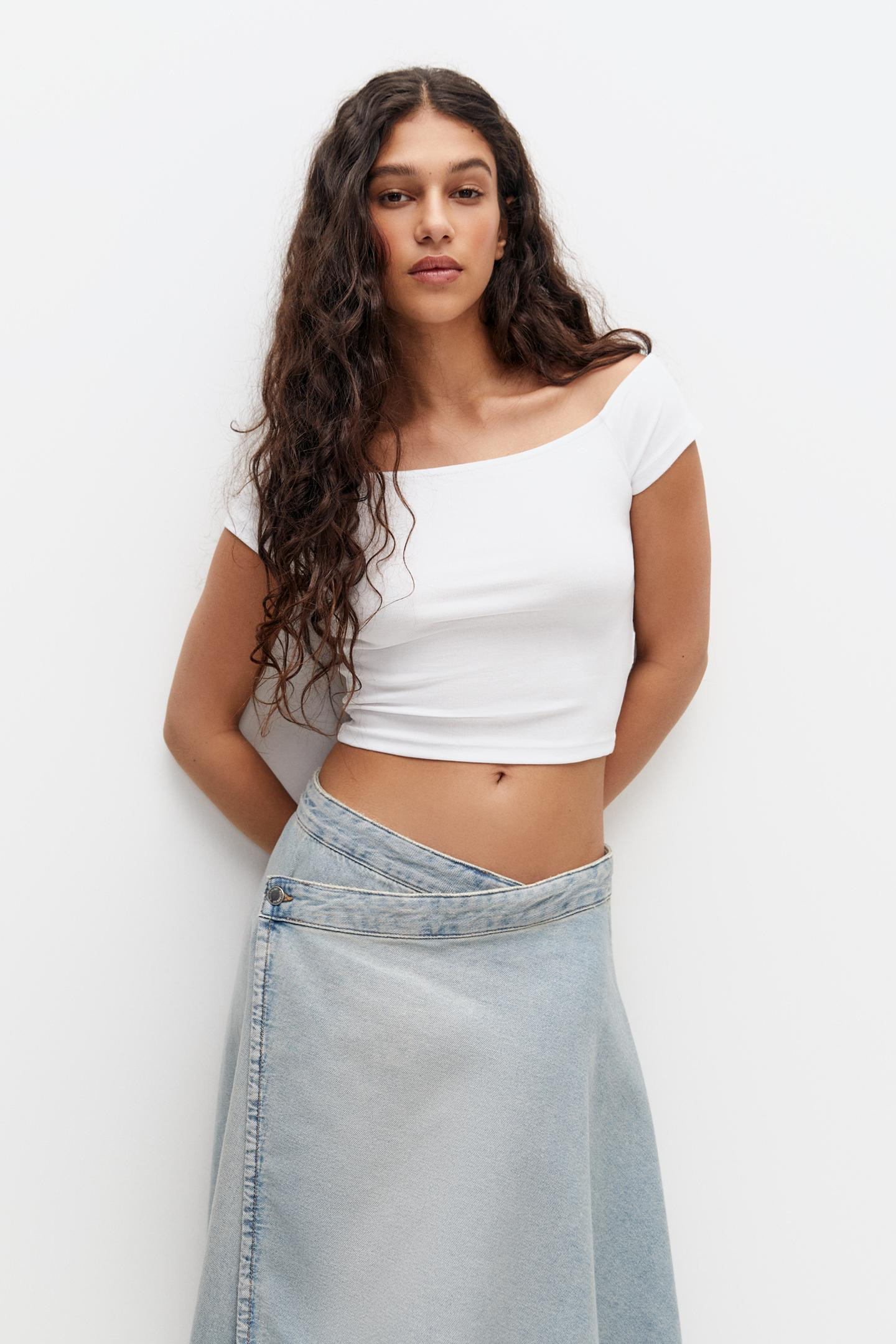 Off-the-shoulder top | PULL and BEAR UK