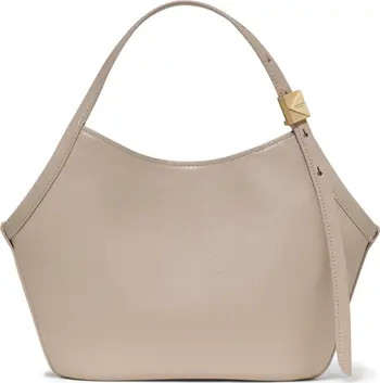 small deco fine grain leather tulip top handle bag | Nordstrom