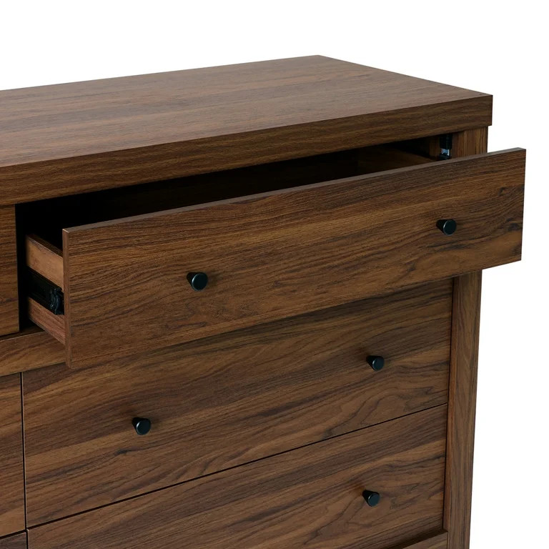 Better Homes & Gardens Ezra 64" Wide 6-Drawer Dresser, Walnut Finish - Walmart.com | Walmart (US)