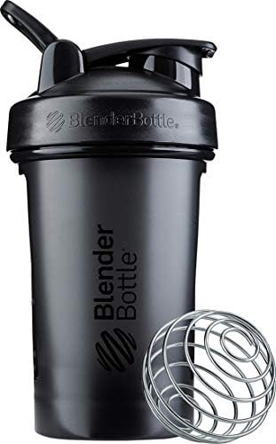 BlenderBottle Classic V2 Shaker Bottle Perfect for Protein Shakes and Pre Workout, 20-Ounce, Black | Amazon (US)