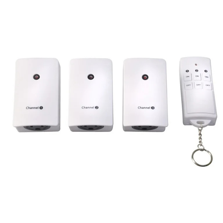 Woods 13569 White 3-Outlet Indoor Plug-In Wireless Remote Control 3 Pack | Walmart (US)