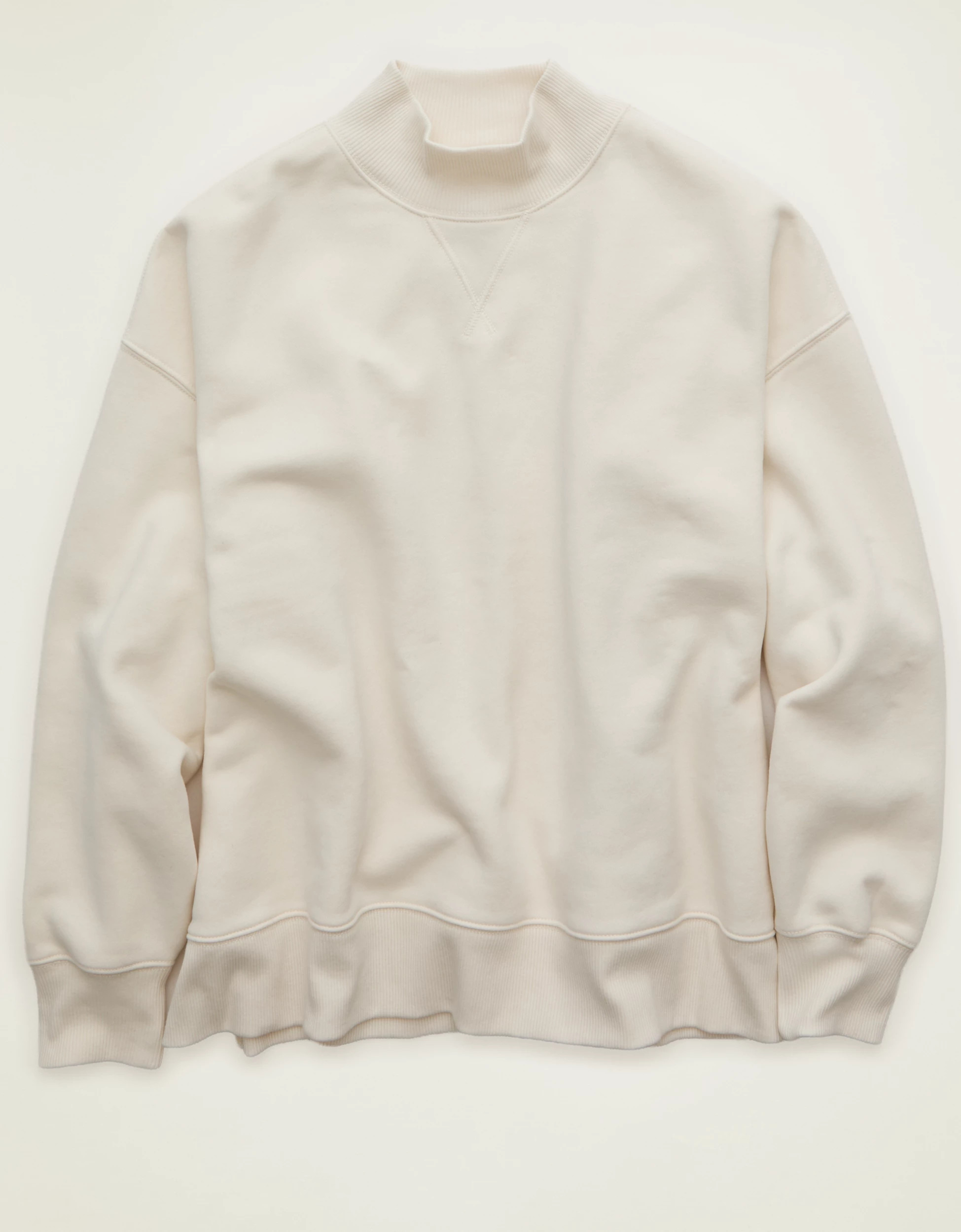 AE Everyday Luxe Mock Neck Sweatshirt | American Eagle Outfitters (US & CA)