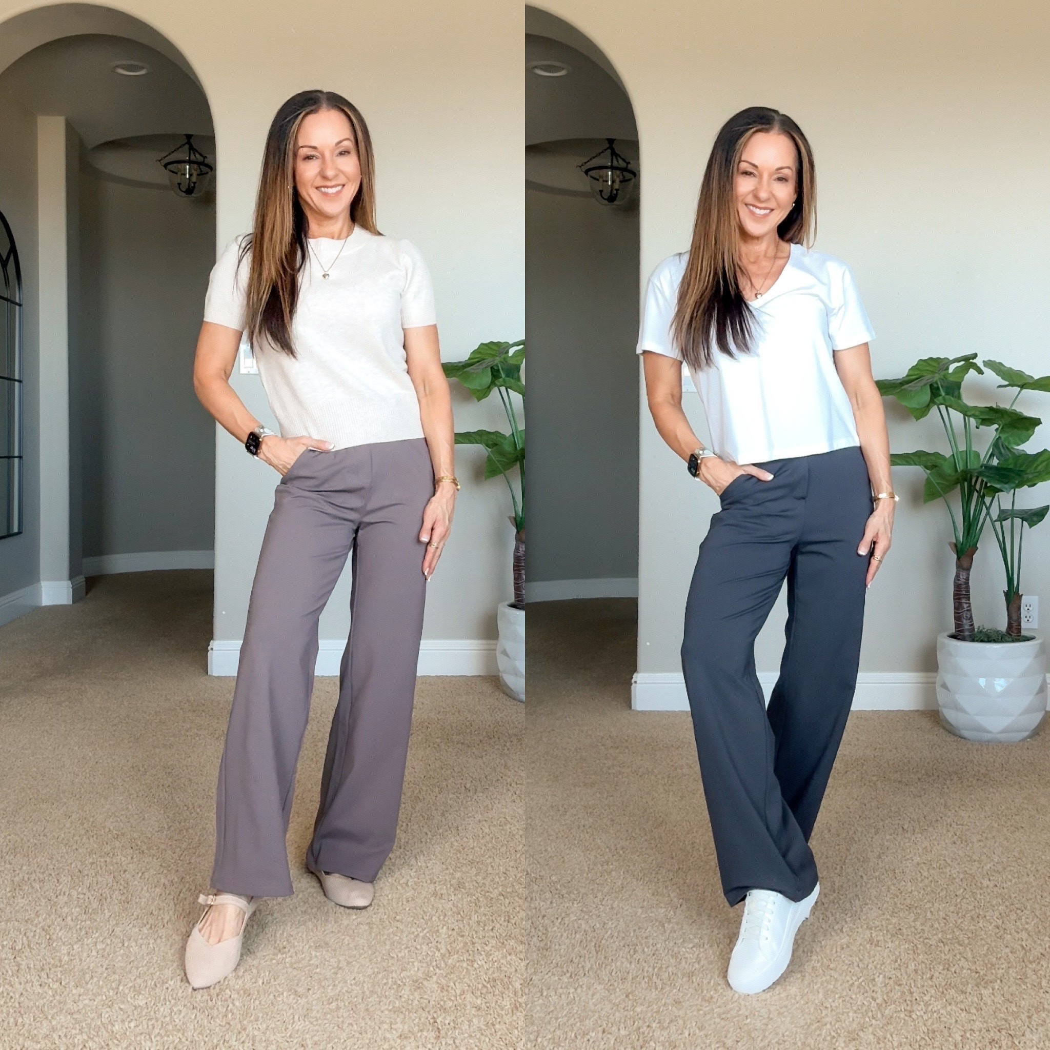 Five length options immediately got my attention because dress pants are only good if the proportions actually work. These have the stretch and comfort of yoga pants with a dressier look that makes them easy to wear for work, travel, or dinner.

yoga dress pants, stretch work pants, women’s dress pants, comfortable workwear, five inseam options, petite work pants, tall work pants, business casual pants, office outfit, travel pants, pull on pants, EverydayHolly

#LTKWorkwear #LTKootd #LTKPetite
