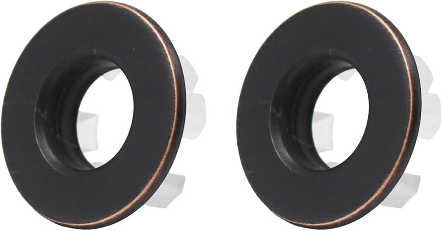 Sink Overflow Trim Ring 2 Packs, Bathroom Kitchen Sink Basin Overflow Sink Hole Cover Solid Weigh... | Amazon (US)