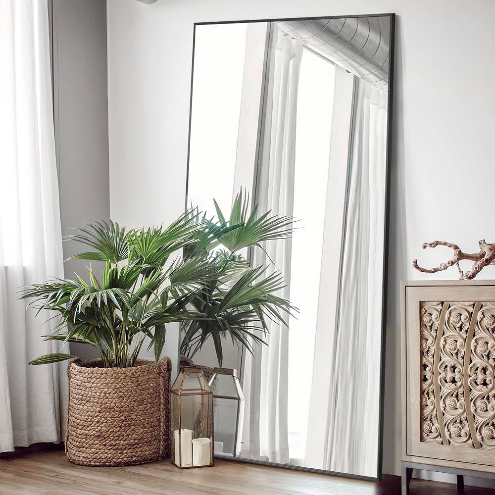 NeuType Full Length Mirror 180 x 70cm Large Full Body Mirror with Aluminium Metal Frame, Shatter ... | Amazon (US)