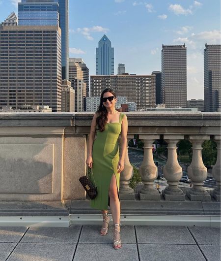 #babyyyliwears @abercrombie dress, @amazonfashion heels, & @gorjana jewelry
Summer wedding, wedding guest dress, summer event dress style, green gown, strappy heels, gold jewelry, Sofia Richie hair, Abercrombie
#giftedaf #abercrombie