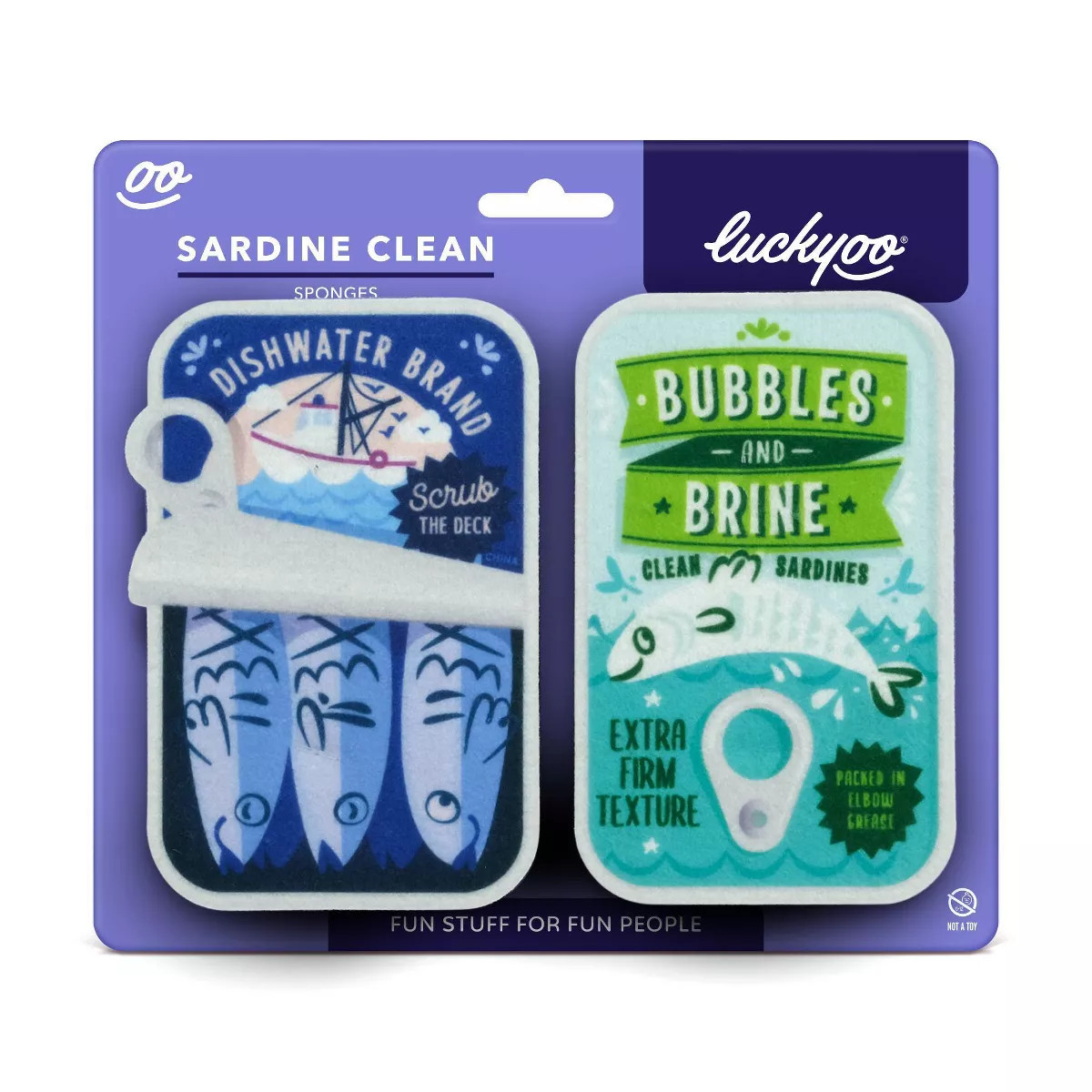 Fred & Friends 2pk Luckyoo Sponges Sardine Clean | Target