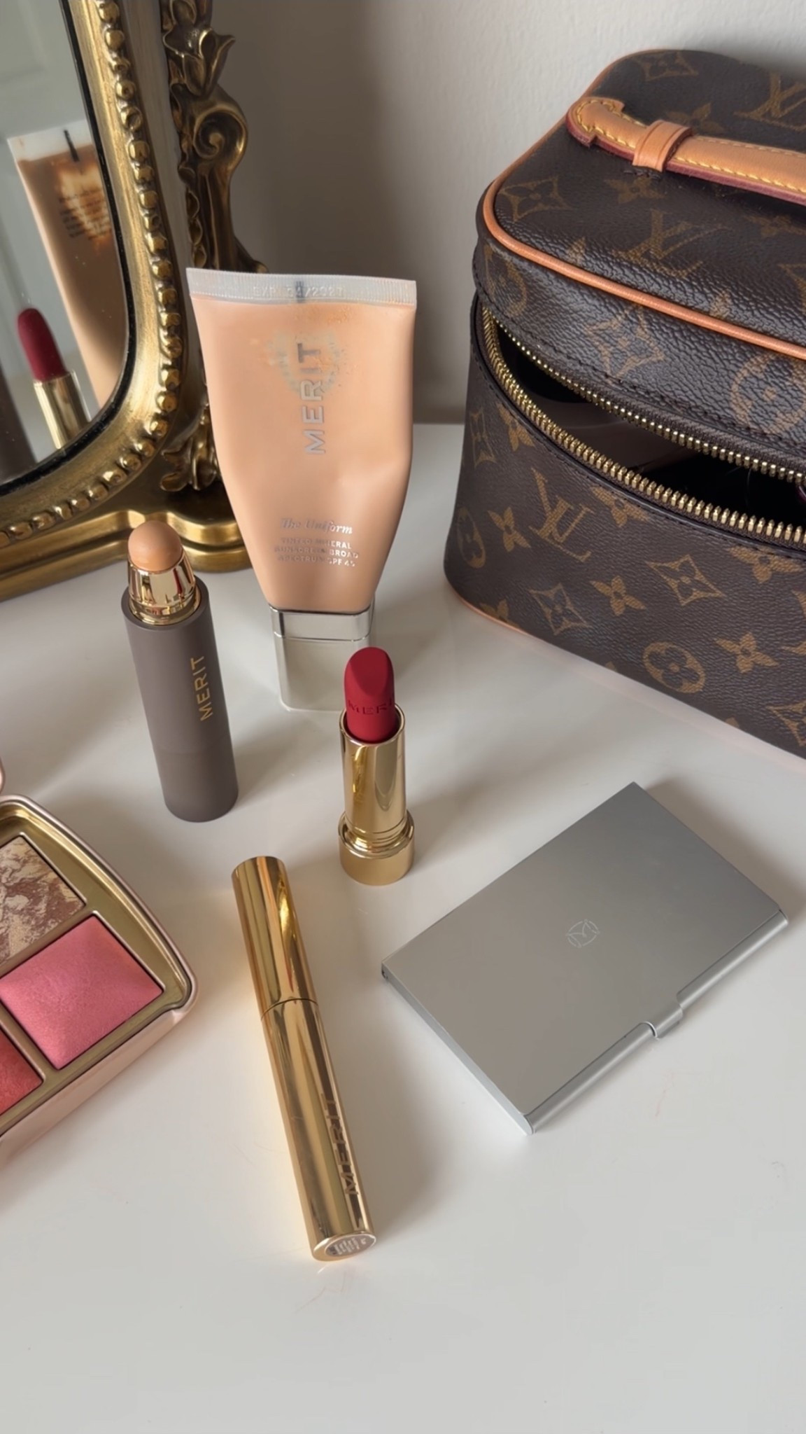 On sale: Merit makeup routine and card case 

#LTKBeauty #LTKCyberWeek #LTKSaleAlert