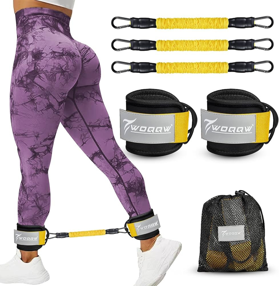 Ankle Resistance Bands with Cuffs, Glutes Workout Equipment, Legs Resistance Bands for Kickbacks ... | Amazon (US)