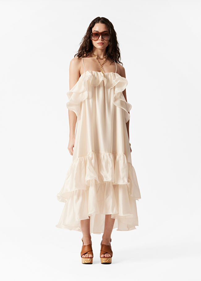 Off-Shoulder Ruffle Maxi Dress | & Other Stories UK