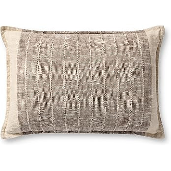 Loloi II Collection PLL0183 Brown/Ivory 16'' x 26'' Cover w/Poly Pillow | Amazon (US)