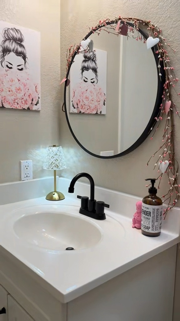 Love is in the air…and in my bathroom! 💕✨ Sharing my Valentine’s Day decor vibes—soft lighting, rosy touches, and all the heart details! 🛁💓 

Valentine’s Day decor, bathroom decor ideas, Valentine’s bathroom decorations, holiday home decor, cozy bathroom ideas, romantic bathroom decor, pink hearts garland, Target Valentine’s decor, Hobby Lobby shelf decor, cordless rechargeable lamp, aesthetic home decor, Valentine’s Day home ideas, bathroom aesthetic, LTK finds, holiday decorating trends.

#LTKHome #LTKSeasonal #LTKFindsUnder50
