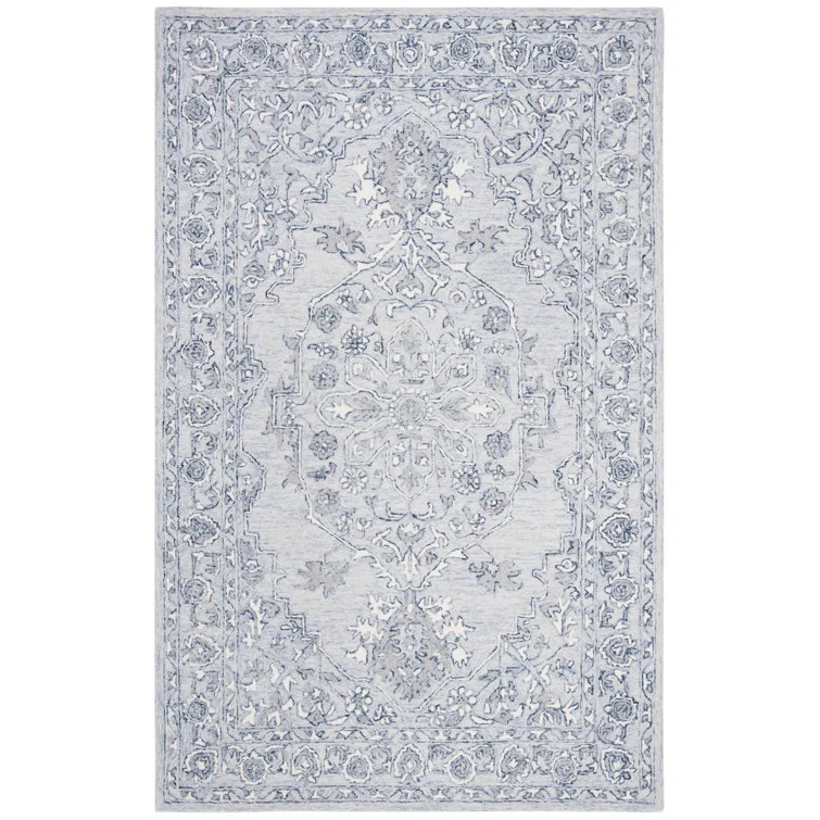 Daggett Handmade Flatweave Wool Light Blue/Ivory Rug | Wayfair North America