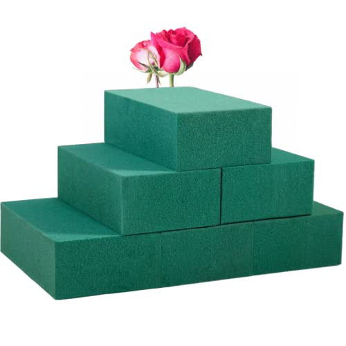 FLOFARE Pack of 6 Floral Foam Blocks Each (5.5"L x 3.1"W x 1.7"H) Green Wet & Dry Flower Foam for Fresh & Artificial Flower Arrangement, Plant Foam, Florist Supplies for DIYs, Arts, Crafts & Weddings | Amazon (US)