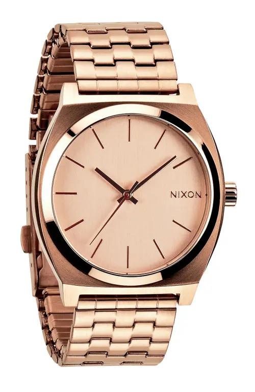 Nixon The Time Teller Watch, 37mm in Rose Gold at Nordstrom | Nordstrom