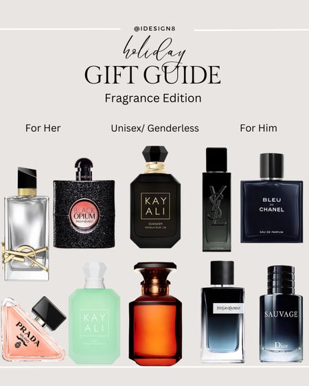 Holiday Gift Guide Fragrance Edition. Fragrances for her, him, & unisex/genderless  

#LTKHolidaySale #LTKHoliday #LTKGiftGuide