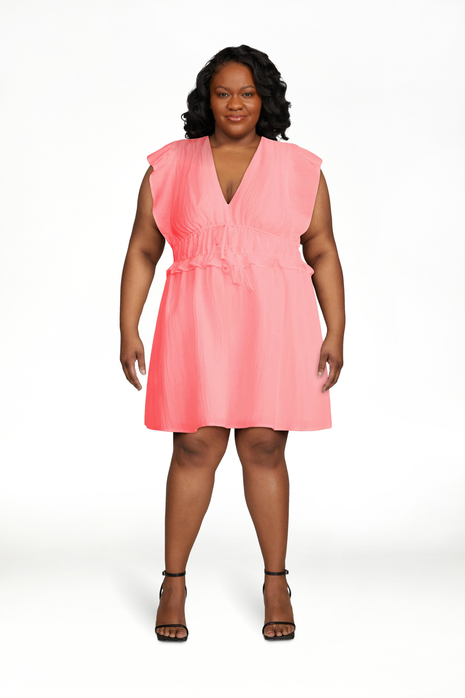 Scoop Women’s and Women’s Plus Crinkle Gauze Mini Dress, Sizes XS-4X | Walmart (US)