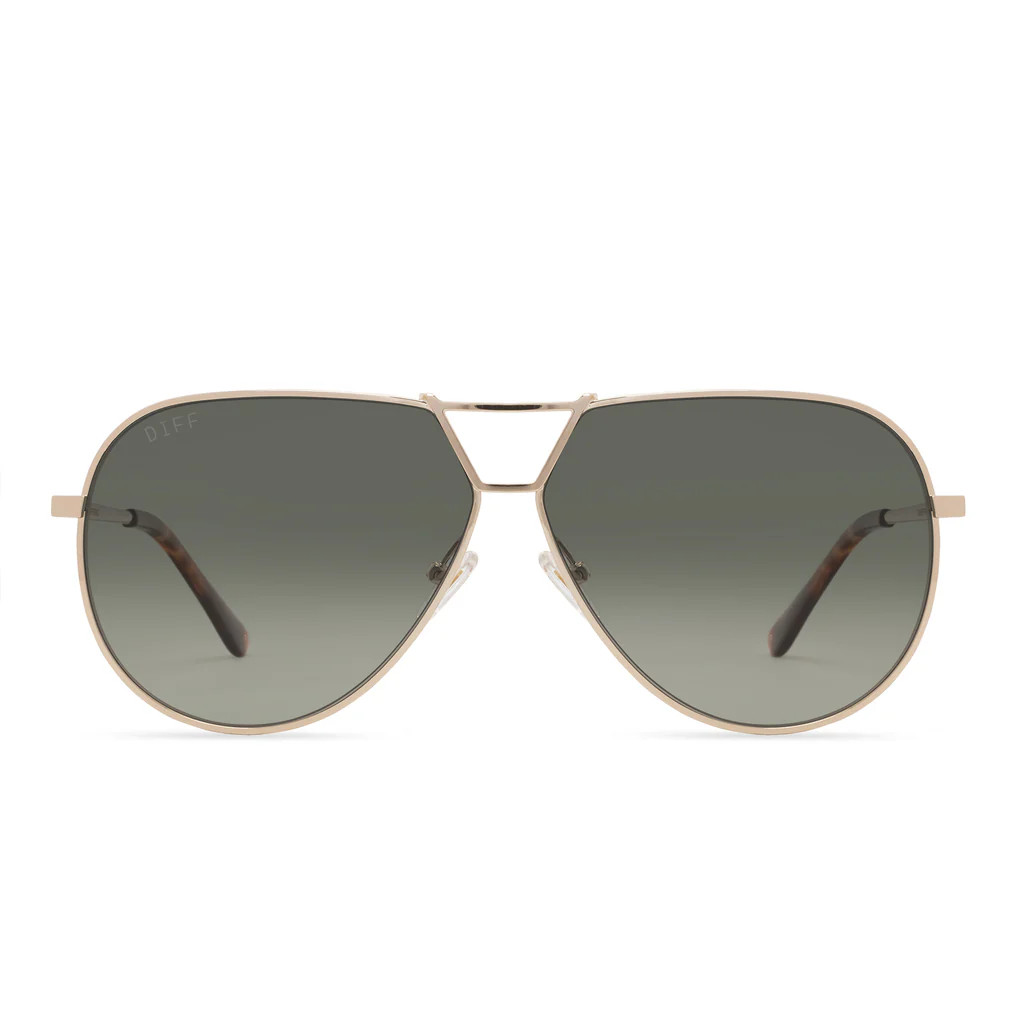 DEVON - GOLD + G15 GRADIENT + POLARIZED SUNGLASSES | DIFF Eyewear
