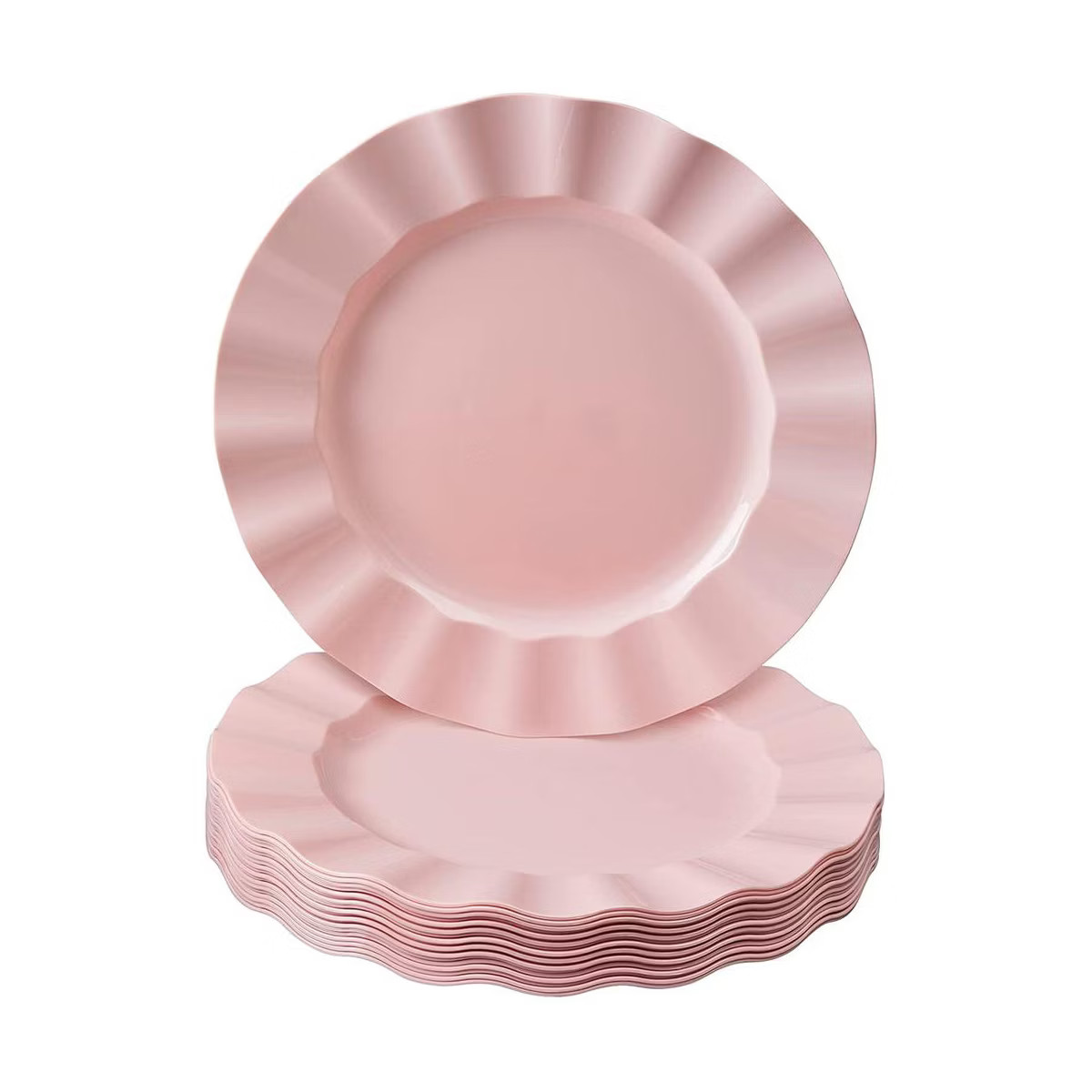 Silver Spoons Elegant Disposable Plastic Plates for Party, Heavy Duty Pink Disposable Plate Set, ... | Target