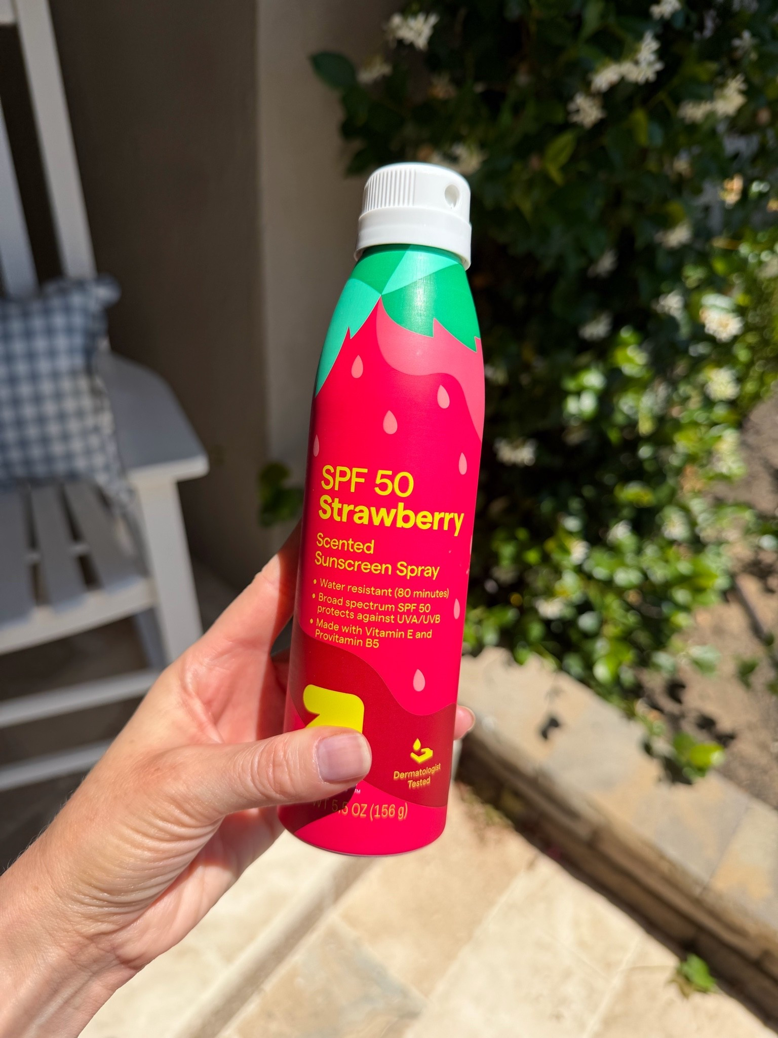 strawberry sunscreen smells SO good and is under $8 🍓☀️