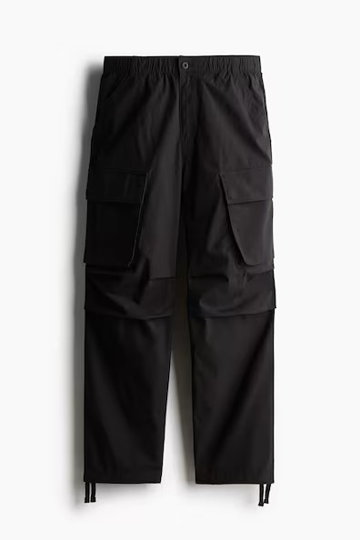 H & M - Relaxed Fit Cargo Pants - Black | H&M (US + CA)
