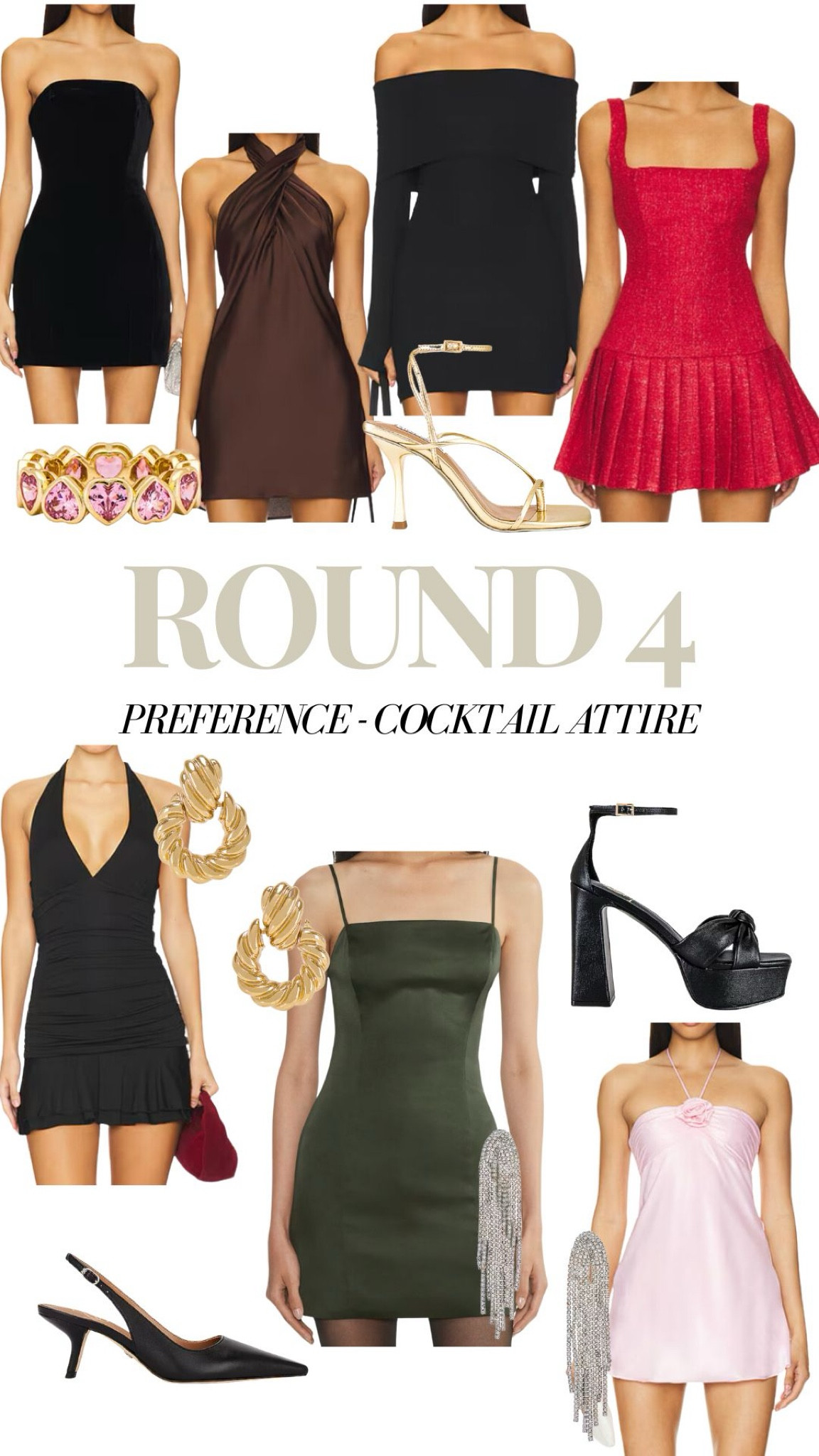 Preference round is for cocktail attire! This is your excuse for full glam. I’ve linked some dresses I LOVEEE but there are sooo many more options!

#LTKStyleTip #LTKBeauty #LTKU