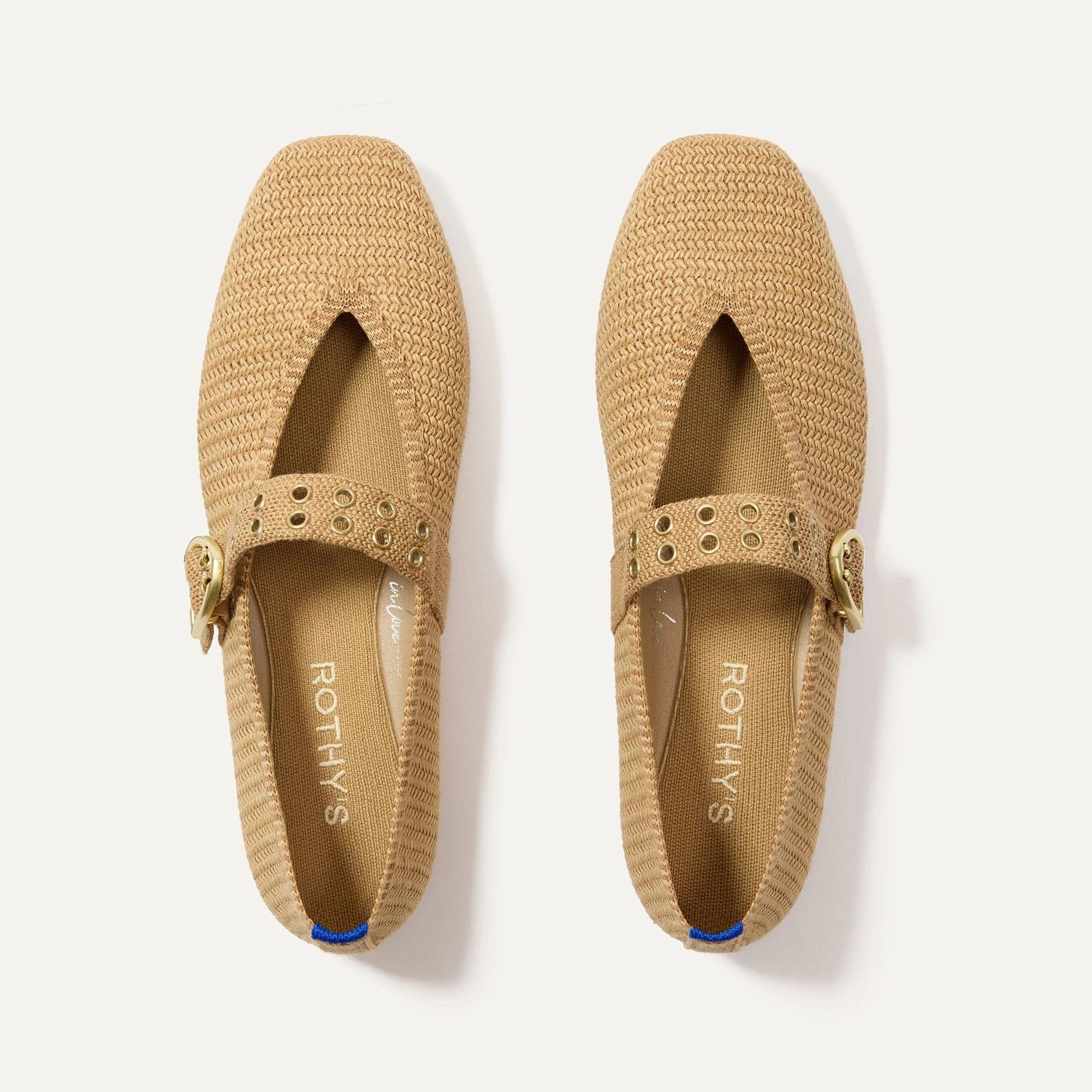 The Max Buckle Mary Jane in Tan Woven | Rothy's | Rothy's