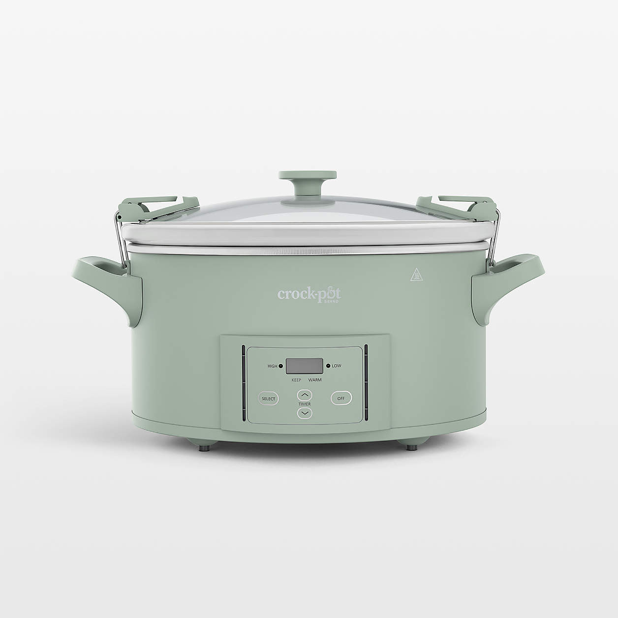 Crock-Pot Design Series 7-Qt. Cook & Carry Slow Cooker in Desert Sage | Crate & Barrel | Crate & Barrel