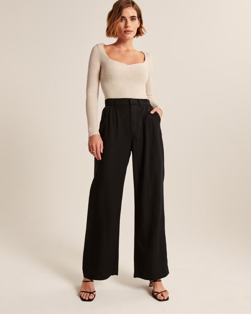 Tailored Wide-Leg Pants | Abercrombie & Fitch (US)