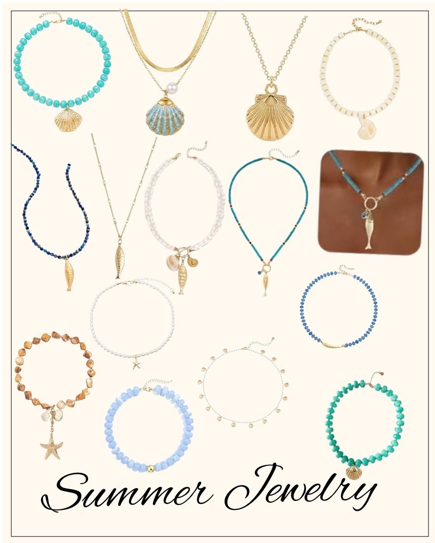 Bringing the ocean vibes to your jewelry box with these Amazon finds! 🌊✨ From bold starfish statement pieces to dainty, layered shell necklaces, these picks are vacation-ready. I’m especially obsessed with the turquoise and gold combinations—they look so high-end for an amazing price! 🐚🌴
Follow for more daily style finds and jewelry inspo! 💖 You can shop everything featured here on my LTK and Amazon storefront, links are waiting for you in my bio! 🛍️☀️

#LTKTravel #LTKSwim #LTKootd