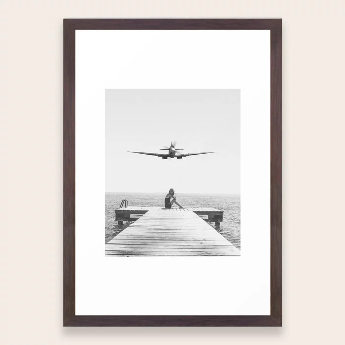 Steady As She Goes; aircraft coming in for an island landing black and white photography- photogr... | Society6