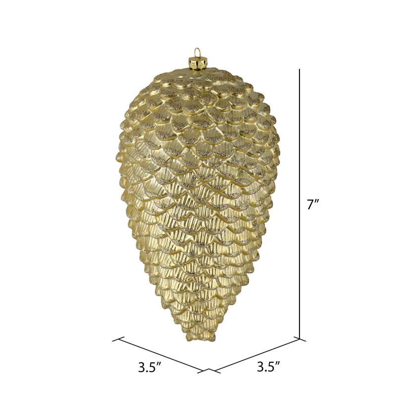 Matte Glitter Pinecone Christmas Ornament | Wayfair North America