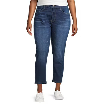 a.n.a Plus Womens High Rise Slim Fit Straight Leg Jean | JCPenney