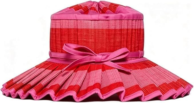 Women's Lorna Murray Hat Straw Reversible Pleated Sun Hat, Wide Brim Foldable Casual Outdoor Beac... | Amazon (US)